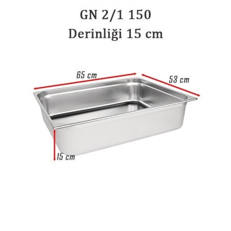 Гастроемкость из нержавеющей стали GN 2/1-150